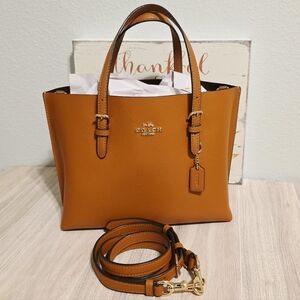 Coach Mollie Tote 25 C4084 Ginger Small Crossbody Shoulder Bag Gold Hardware